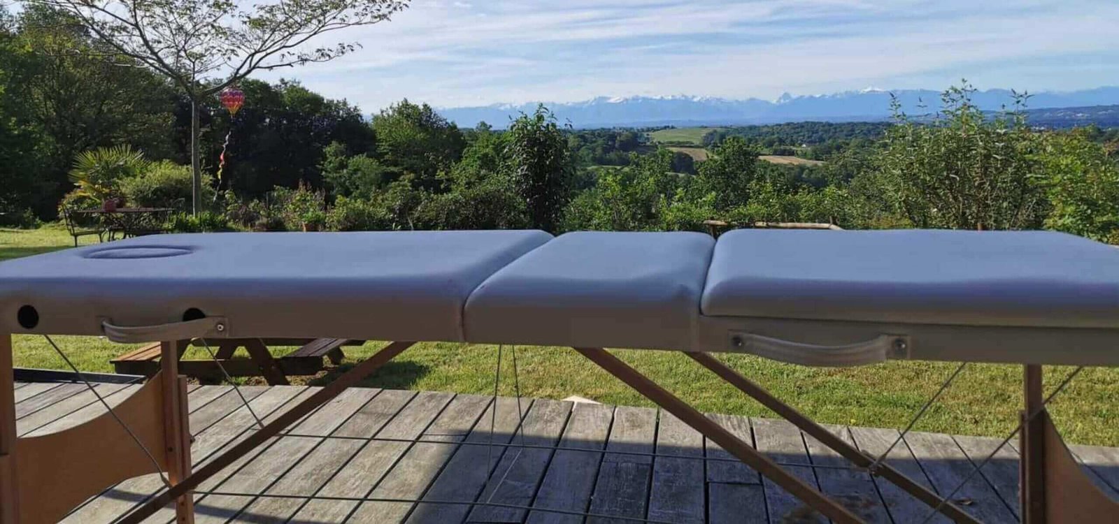 Massage avec vue sur les Pyrénées