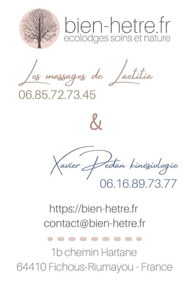 contact carte de visite Laetitia et Xavier