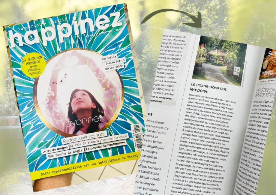 Bien-Hêtre dans Happinez n°90 – Août/Septembre 2025 | Séjours bien-être & reconnexion