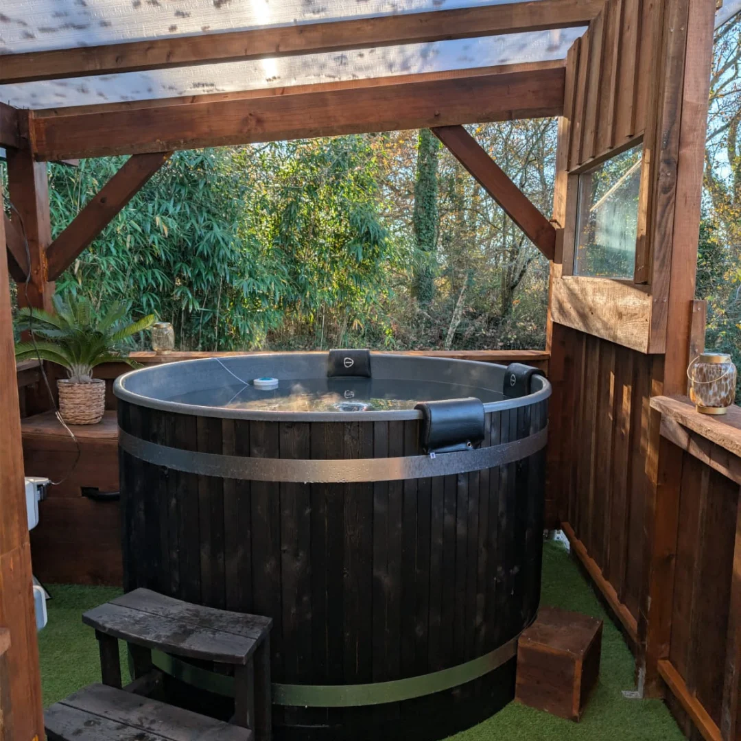 Roulotte avec bain nordique