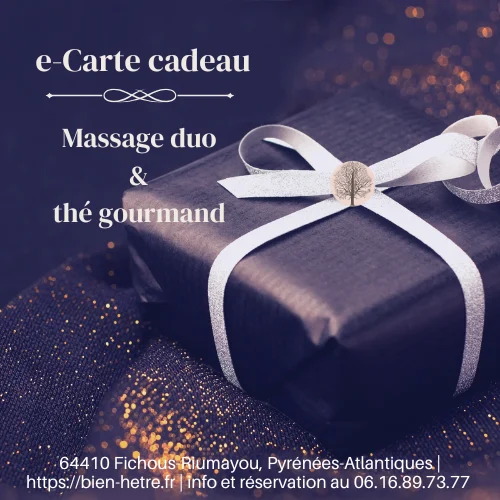 e-carte cadeau massage duo et thé gourmand