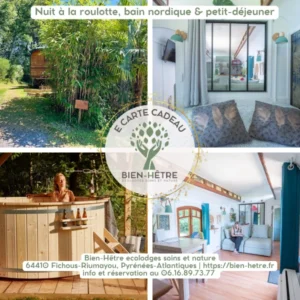 Nuit à la roulotte, bain nordique & petit déjeuner