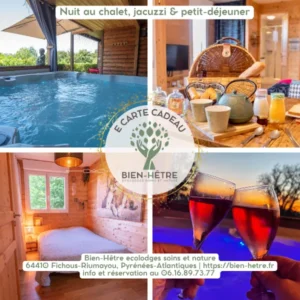 Nuit chalet, jacuzzi & petit déjeuner